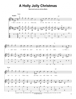 page one of A Holly Jolly Christmas (Solo Guitar)