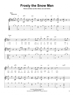 page one of Frosty The Snow Man (Solo Guitar)