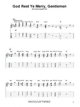 page one of God Rest Ye Merry, Gentlemen (Solo Guitar)