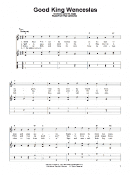 page one of Good King Wenceslas (Solo Guitar)