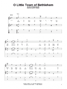 page one of O Little Town Of Bethlehem (Solo Guitar)