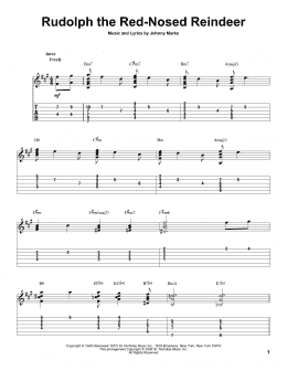 page one of Rudolph The Red-Nosed Reindeer (Solo Guitar)