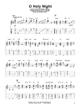 page one of O Holy Night (Solo Guitar)