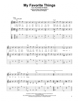 page one of My Favorite Things (Solo Guitar)