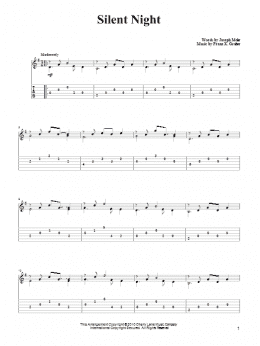 page one of Silent Night (Solo Guitar)