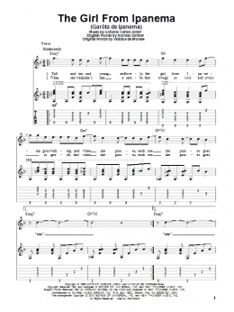 page one of The Girl From Ipanema (Garota De Ipanema) (Solo Guitar)