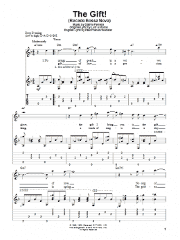 page one of The Gift! (Recado Bossa Nova) (Solo Guitar)