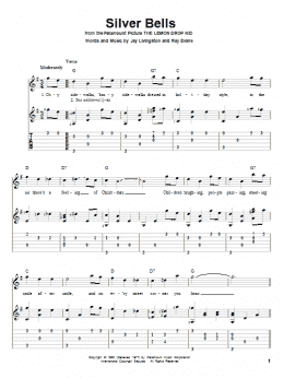 page one of Silver Bells (Solo Guitar)