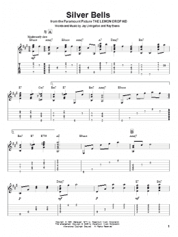 page one of Silver Bells (Solo Guitar)