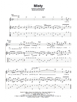 page one of Misty (Solo Guitar)