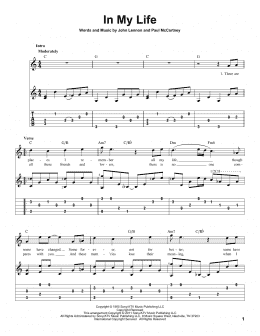 page one of In My Life (Solo Guitar)