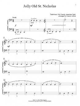 page one of Jolly Old St. Nicholas (Educational Piano)