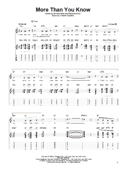 page one of More Than You Know (Solo Guitar)