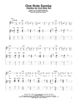 page one of One Note Samba (Samba De Uma Nota So) (Solo Guitar)