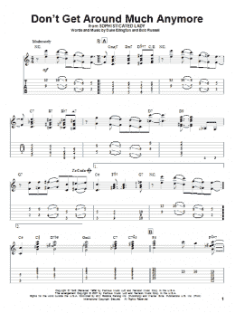 page one of Don't Get Around Much Anymore (Solo Guitar)