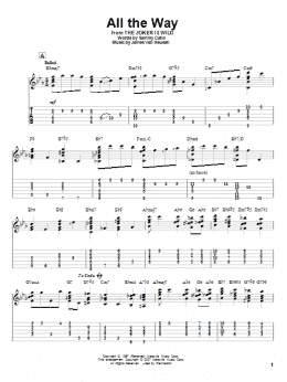 page one of All The Way (Solo Guitar)
