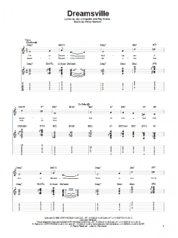 page one of Dreamsville (Solo Guitar)