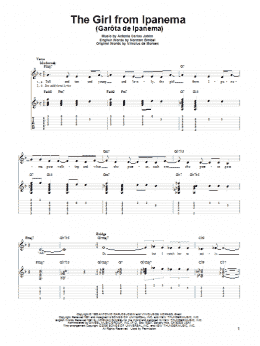 page one of The Girl From Ipanema (Garota De Ipanema) (Solo Guitar)