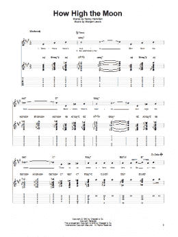 page one of How High The Moon (Solo Guitar)