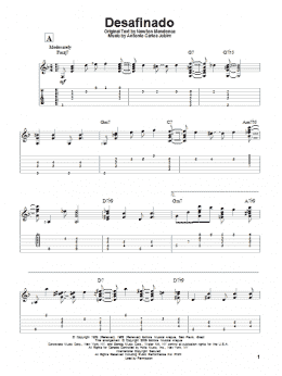 page one of Desafinado (Solo Guitar)