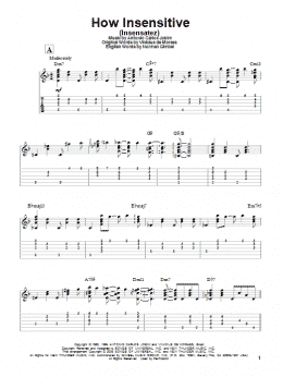 page one of How Insensitive (Insensatez) (Solo Guitar)