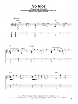 page one of So Nice (Summer Samba) (Solo Guitar)