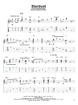 page one of Stardust (Solo Guitar)