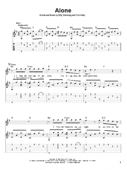 page one of Alone (Solo Guitar)