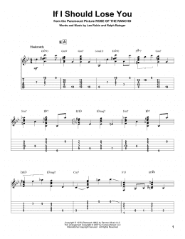 page one of If I Should Lose You (Solo Guitar)