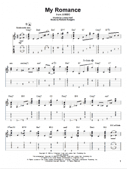 page one of My Romance (Solo Guitar)