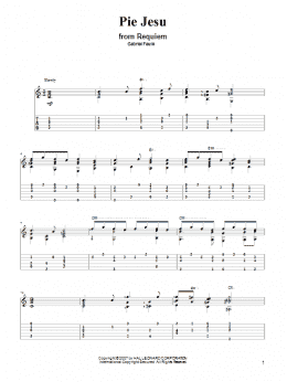 page one of Pie Jesu (Solo Guitar)