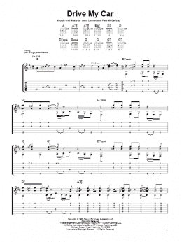 page one of Drive My Car (Solo Guitar)