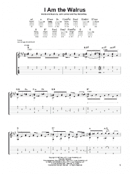 page one of I Am The Walrus (Solo Guitar)