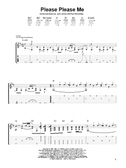 page one of Please Please Me (Solo Guitar)