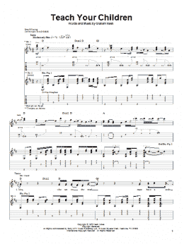 page one of Teach Your Children (Guitar Tab)