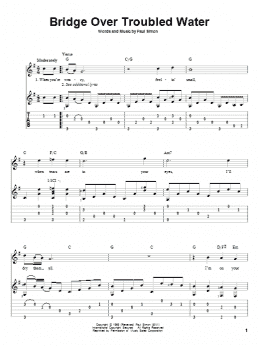 page one of Bridge Over Troubled Water (Solo Guitar)