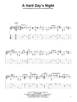 page one of A Hard Day's Night (Solo Guitar)