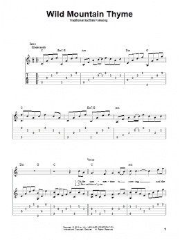 page one of Wild Mountain Thyme (Solo Guitar)