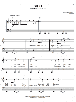 page one of Kiss (Easy Piano)