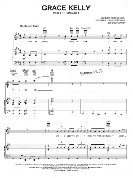 page one of Grace Kelly (Piano, Vocal & Guitar Chords (Right-Hand Melody))