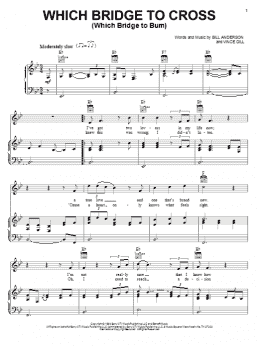 page one of Which Bridge To Cross (Which Bridge To Burn) (Piano, Vocal & Guitar Chords (Right-Hand Melody))