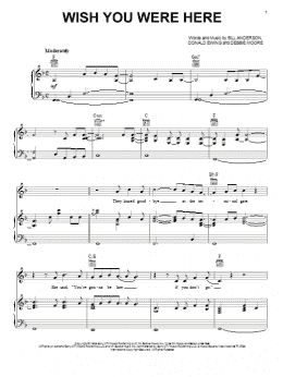 page one of Wish You Were Here (Piano, Vocal & Guitar Chords (Right-Hand Melody))