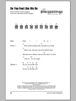 page one of Do You Feel Like We Do (Guitar Chords/Lyrics)