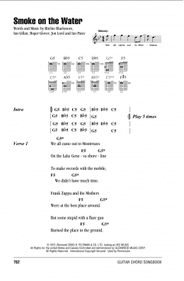 page one of Smoke On The Water (Guitar Chords/Lyrics)