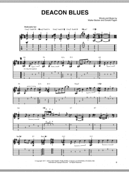 page one of Deacon Blues (Solo Guitar)