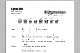 page one of Agnus Dei (Guitar Chords/Lyrics)