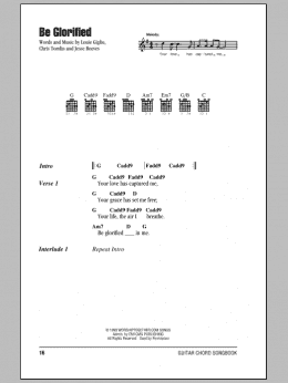 page one of Be Glorified (Guitar Chords/Lyrics)