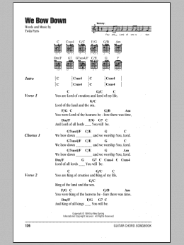 page one of We Bow Down (Guitar Chords/Lyrics)