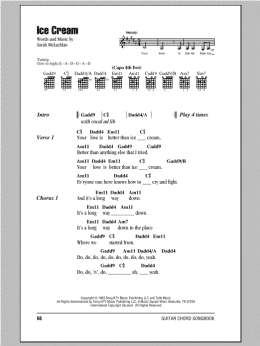 page one of Ice Cream (Guitar Chords/Lyrics)