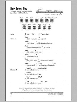 page one of Her Town Too (Guitar Chords/Lyrics)